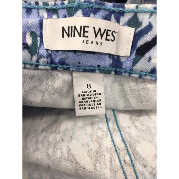 Nine West Chrystie Capri Pants Size 8 Blue Casual Summer Cropped Jeans - Picture 13 of 15